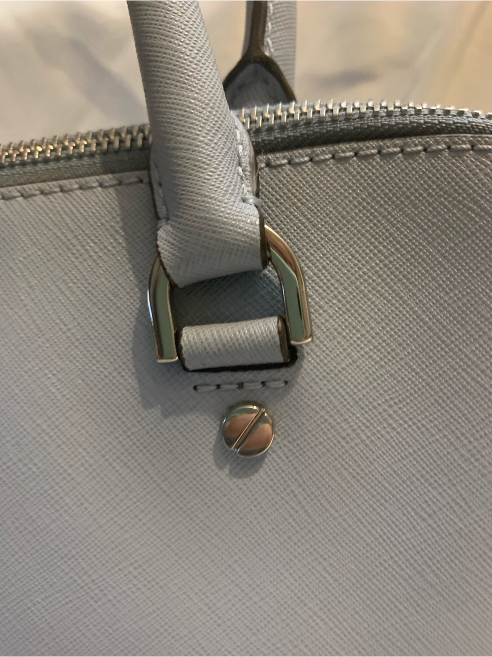 MICHAEL KORS Powder Blue Saffiano Leather Satchel - Picture 8 of 15